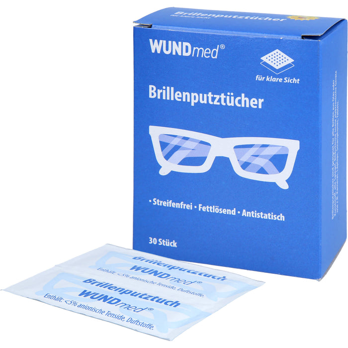 WUNDmed Brillenputztücher für klare Sicht, 30 pcs. Cloths