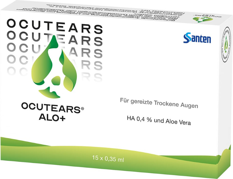 OCUTEARS Alo+ Augentropfen bei sensiblen Trockenen Augen mit Hyaluronsäure und Aloe vera, 15 pc Ampoules