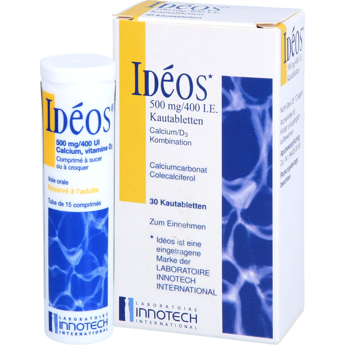 Ideos 500 mg/400 I.E. kohlpharma Kautabletten, 30 St KTA