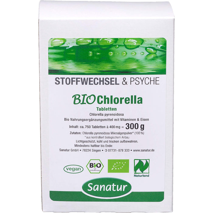 allcura Chlorella Bio Tabletten Nachfüllpackung, 750 pc Tablettes