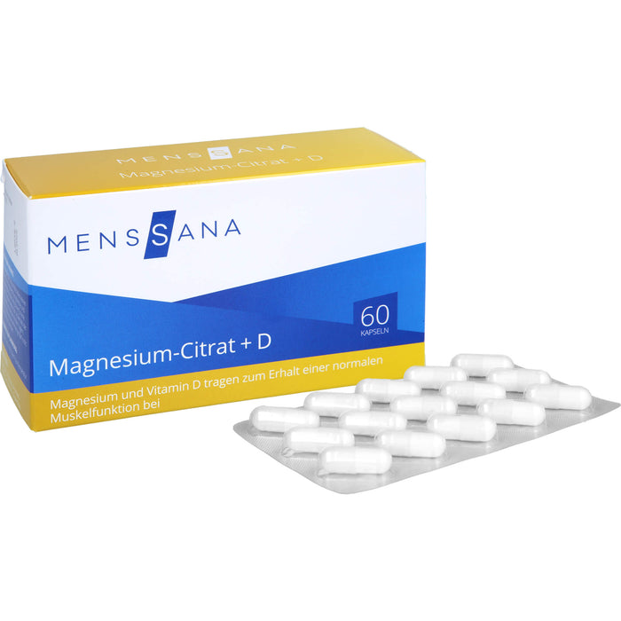 Magnesium-Citrat + D MensSana, 60 St. Kapseln