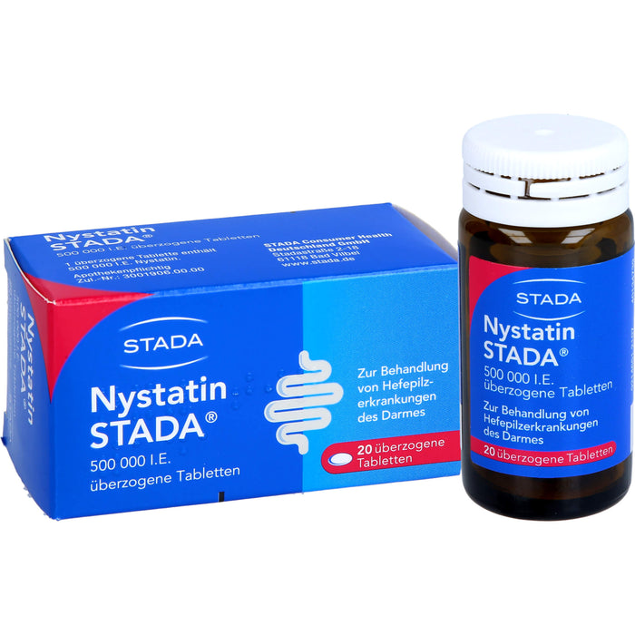 Nystatin STADA Tabletten bei Hefepilzerkrankungen des Darmes, 20 pc Tablettes