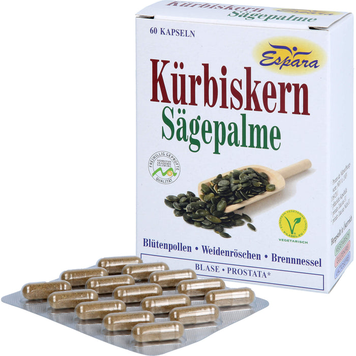 Kürbiskern-Sägepalme Kapseln für Blase und Prostata, 60 pc Capsules