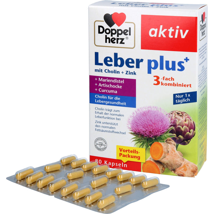 Doppelherz Leber plus, 80 St KAP