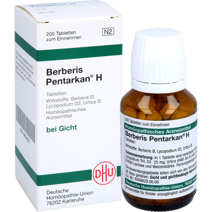 DHU Berberis Pentarkan H Tabletten, 200 pc Tablettes