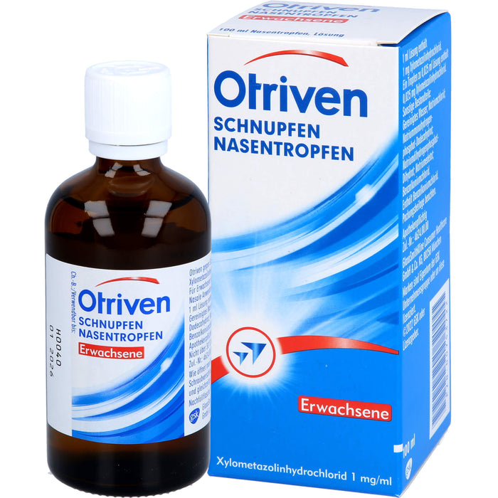 Otriven 0,1 % Nasentropfen für Erwachsene bei Schnupfen, 100 ml Solution