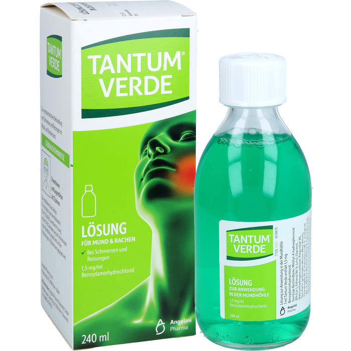 TANTUM VERDE Lösung bei Schmerzen und Reizungen im Mund- und Rachenraum, 240 ml Lösung