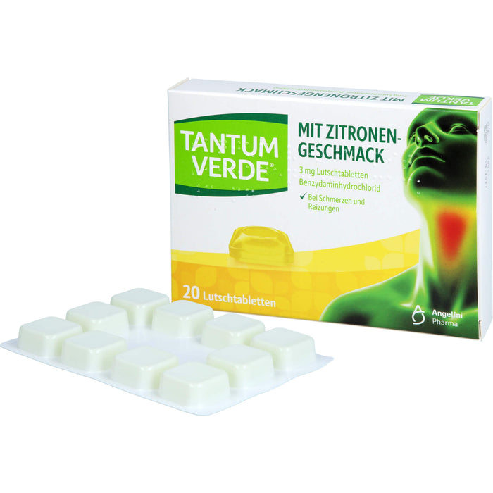 Tantum Verde Lutschtabletten mit Zitronengeschmack, 20 St. Tabletten