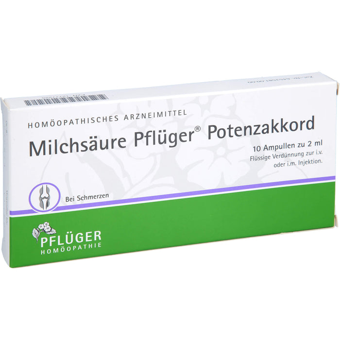 Milchsäure Pflüger Potenzakkord flüssige Verdünnung, 10 pcs. Ampoules