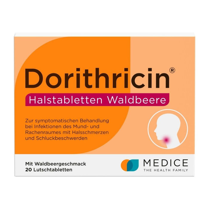 Dorithricin Halstabletten Waldbeere, 20 St. Tabletten