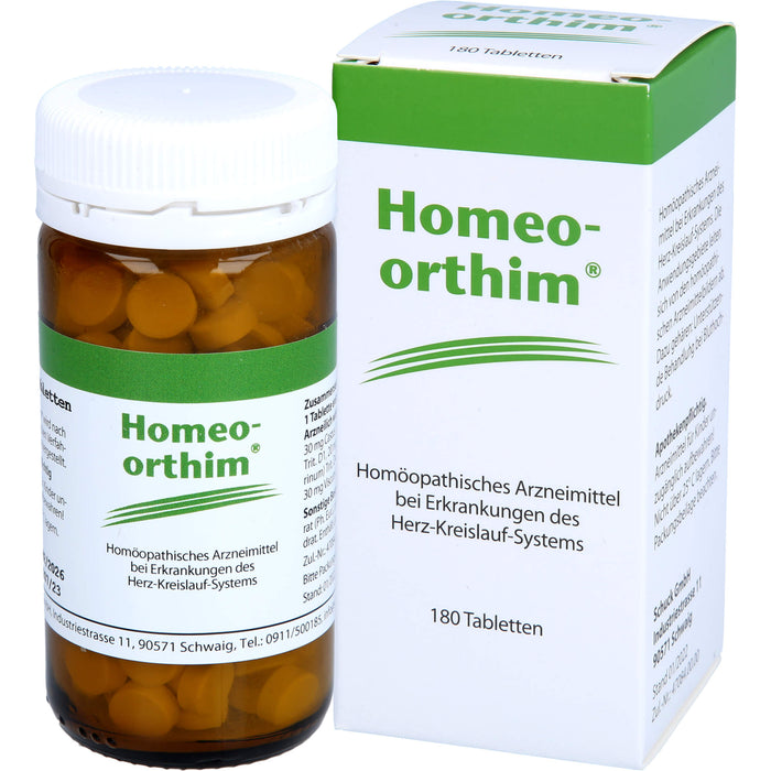 Homeo Orthim Tabletten bei Erkrankungen des Herz-Kreislauf-Systems, 180 pc Tablettes