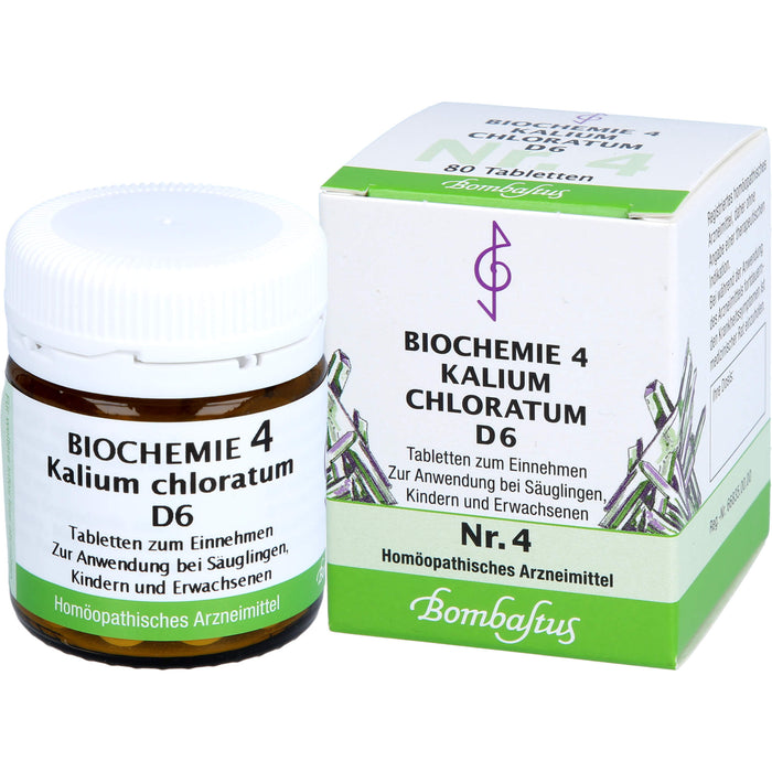 Biochemie 4 Kalium chloratum Bombastus D6 Tbl., 80 St TAB