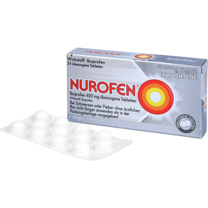 Nurofen Ibuprofen 400 mg Tabletten bei Schmerzen, 24 pcs. Tablets