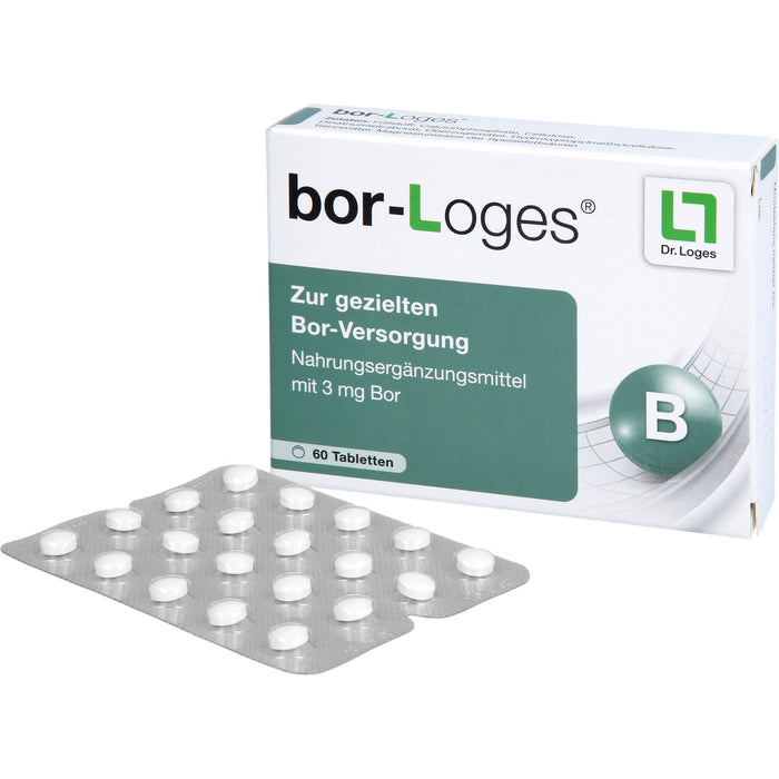 bor-Loges Tabletten zur gezielten Bor-Versorgung, 60 St. Tabletten