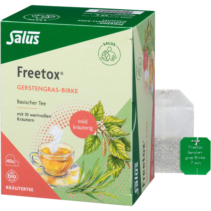 Salus Freetox Tee Gerstengras-Birke, 40 pc Sac filtrant