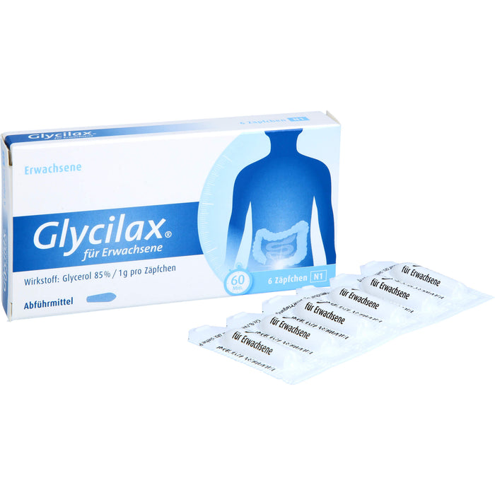 Glycilax für Erwachsene Zäpfchen Abführmittel, 6 pcs. Suppositories