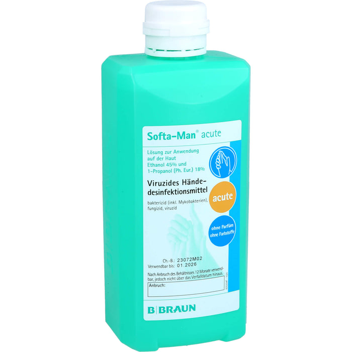 Softa-Man acute viruzides Hände-Desinfektionsmittel Lösung, 500 ml Solution