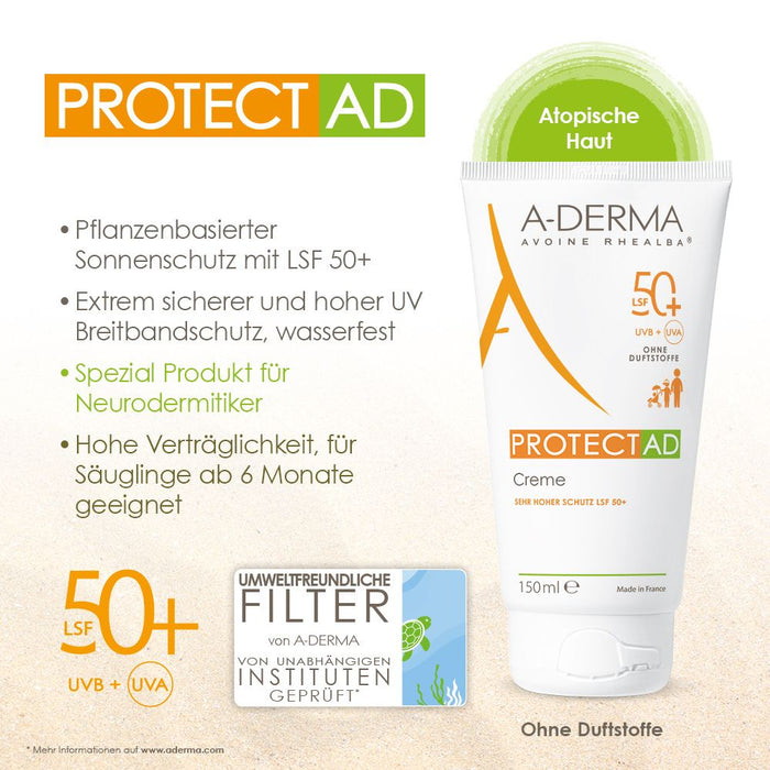 A-Derma Protect AD Creme LSF 50+, 150 ml Creme