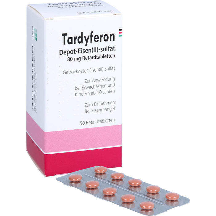 Tardyferon Depot-Eisen(II)-sulfat 80 mg Eurim Retardtabletten, 50 St. Tabletten