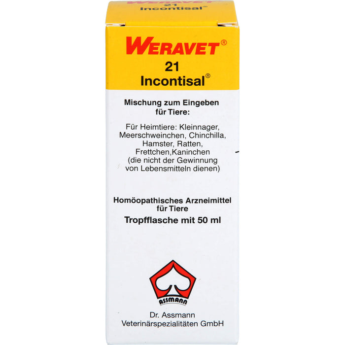 Weravet 21 Incontisal Mischung für Heimtiere, 50 ml Solution