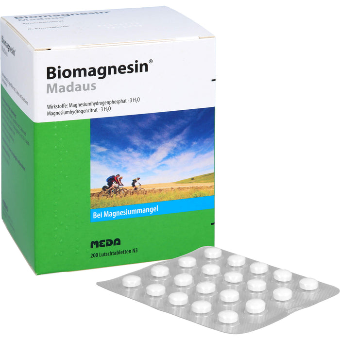 Biomagnesin Madaus Lutschtabletten bei Magnesiummangel, 200 pc Tablettes