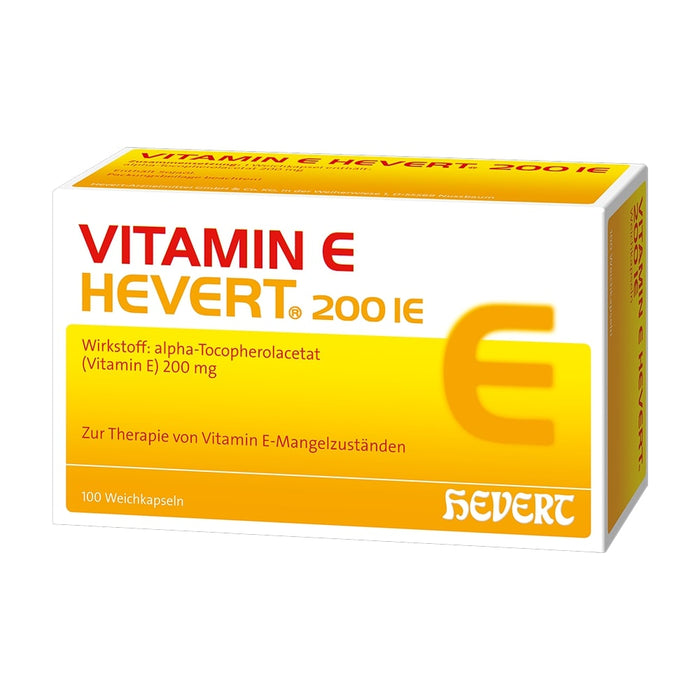 Vitamin E Hevert 200 I.E. bei Vitamin E-Mangelzuständen, 100 St. Kapseln