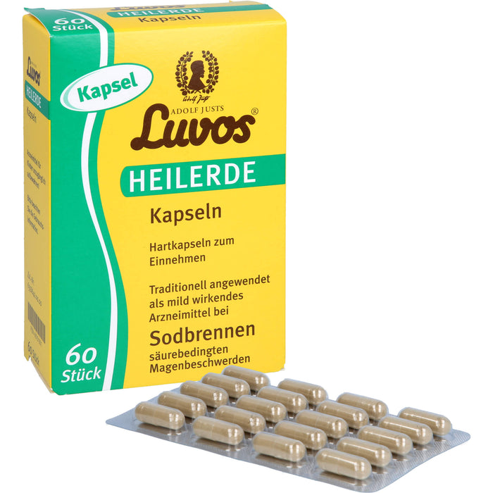 Luvos Heilerde Kapseln bei Sodbrennen, 60 St. Kapseln