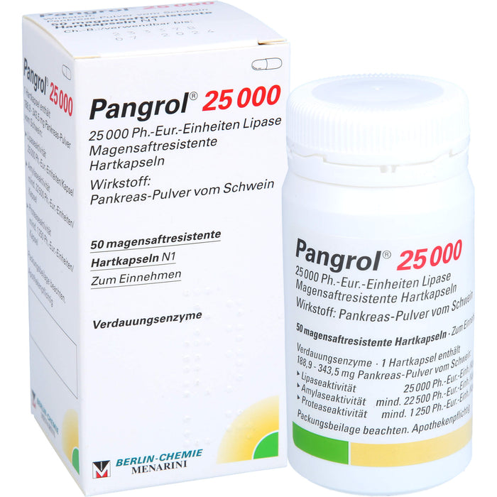 Pangrol 25 000 Kapseln Verdauungsenzyme, 50 pcs. Capsules