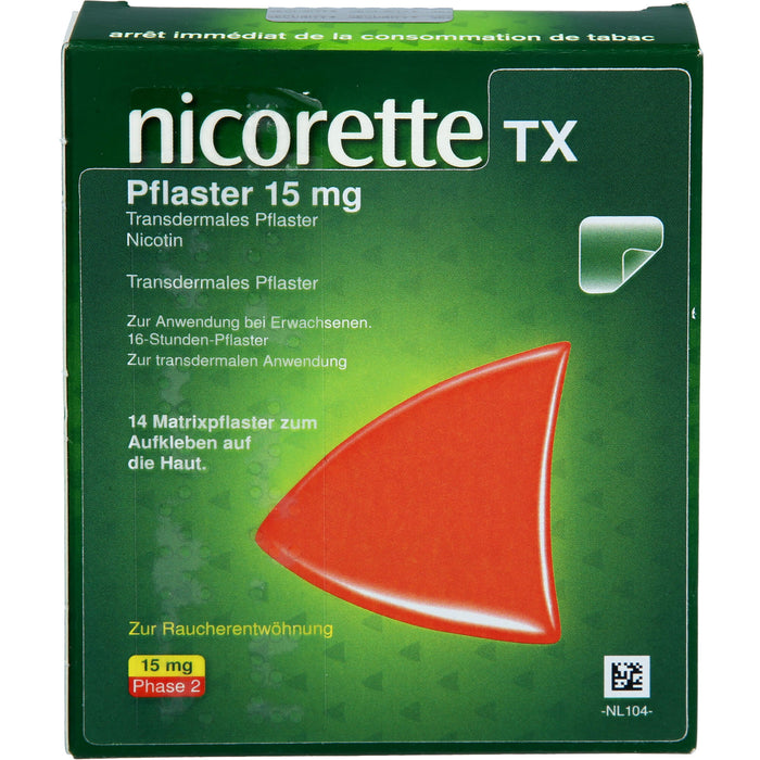 Nicorette TX kohlpharma Pflaster 15 mg, 14 St PFT