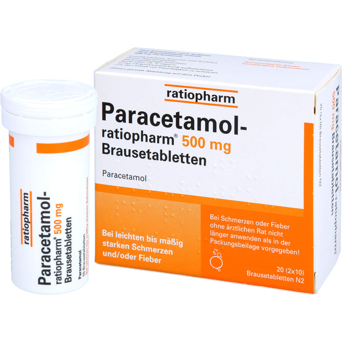 Paracetamol-ratiopharm 500 mg Brausetabletten, 20 pc Tablettes