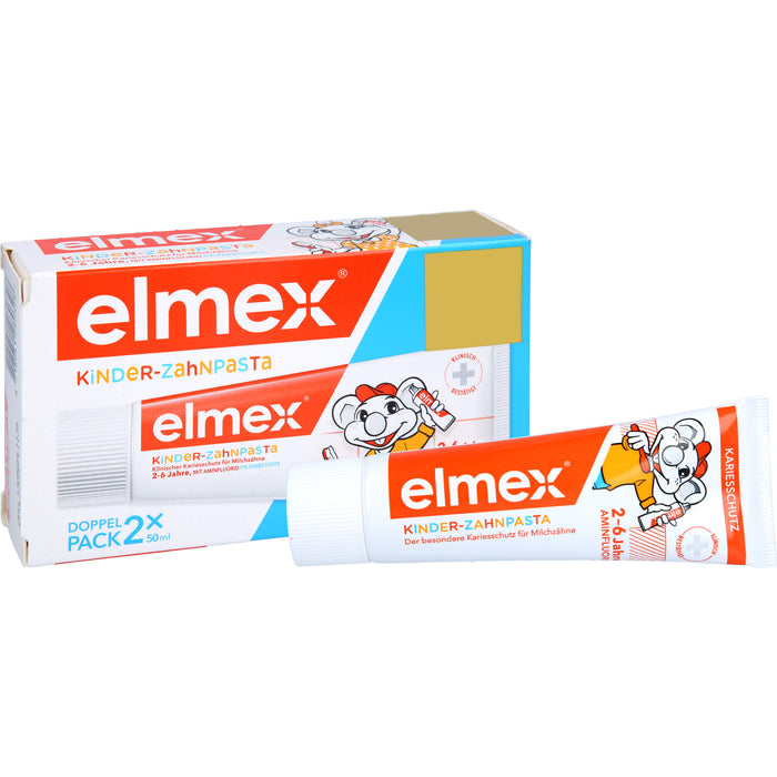 elmex Kinder - Zahnpasta 2-6 Jahre DuoPack, 2X50 ml ZPA