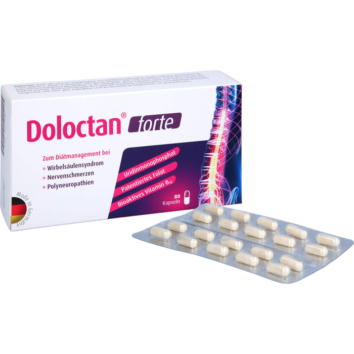 Doloctan forte Kapseln bei Wirbelsäulensyndrom, Nervenschmerzen und Polyneuropathien, 80 pcs. Capsules