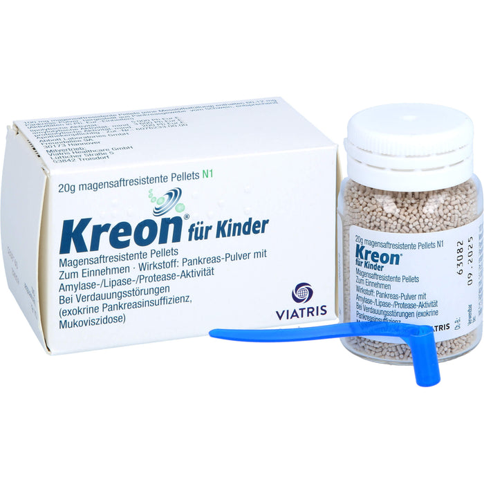 Kreon für Kinder, Magensaftresistente Pellets, 20 g Powder