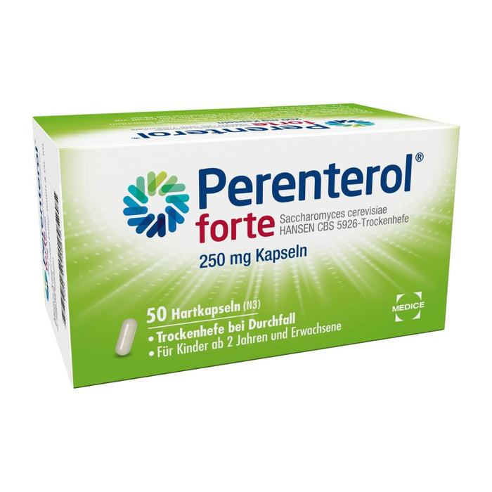 Perenterol forte 250 mg Kapseln Trockenhefe bei Durchfall, 50 pcs. Capsules